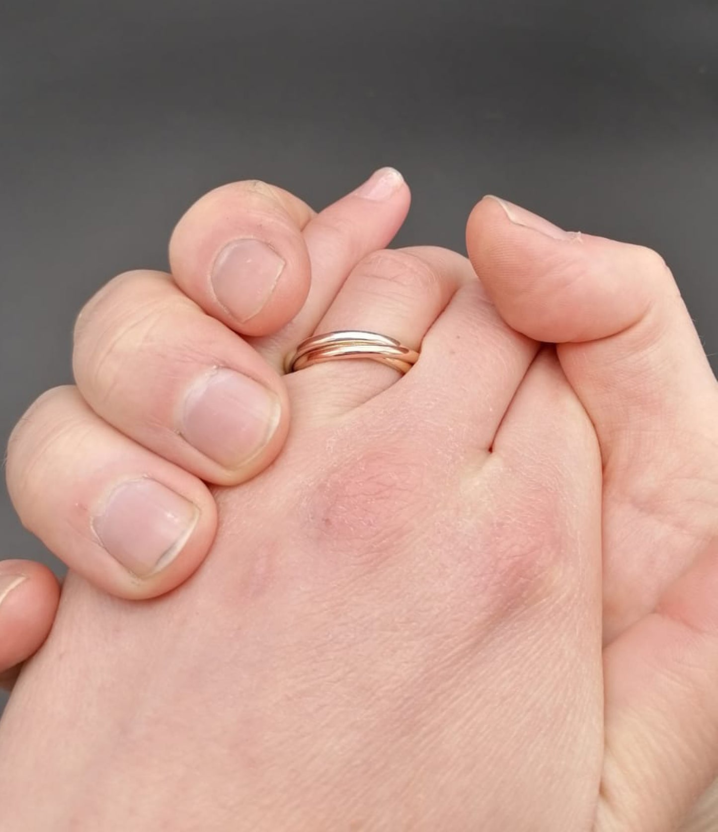 Three Colour 18K Russian Trinity Ring