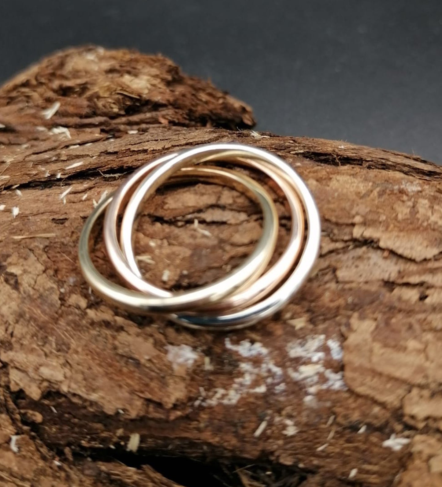 Three Colour 18K Russian Trinity Ring