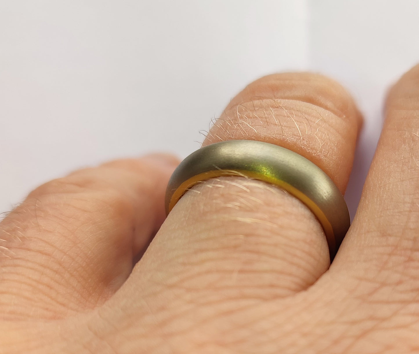Two layer wedding band